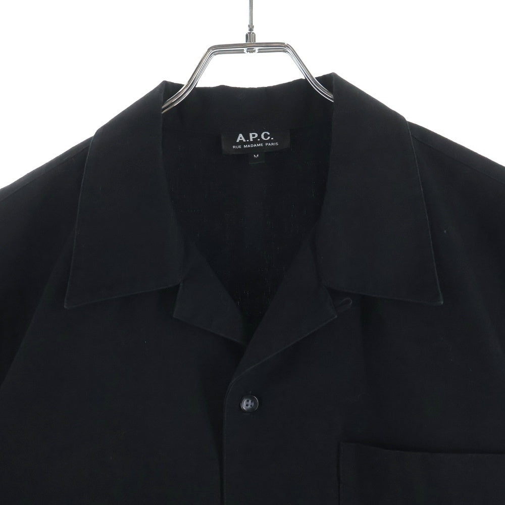 A.P.C(アーペーセー) Ron Harman別注 David Shirt デイビッド 半袖シャツ ブラック 24223-1-76961