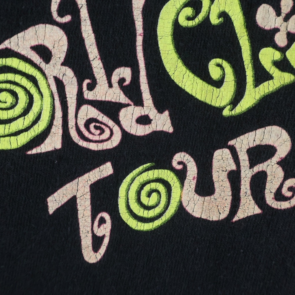 VINTAGE(ヴィンテージ) 90s USA製 World Clique Tour ワールドクリークツアー 長袖Tシャツ ブラック/グリーン