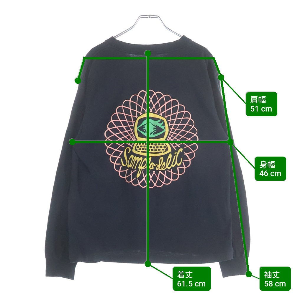 VINTAGE(ヴィンテージ) 90s USA製 World Clique Tour ワールドクリークツアー 長袖Tシャツ ブラック/グリーン