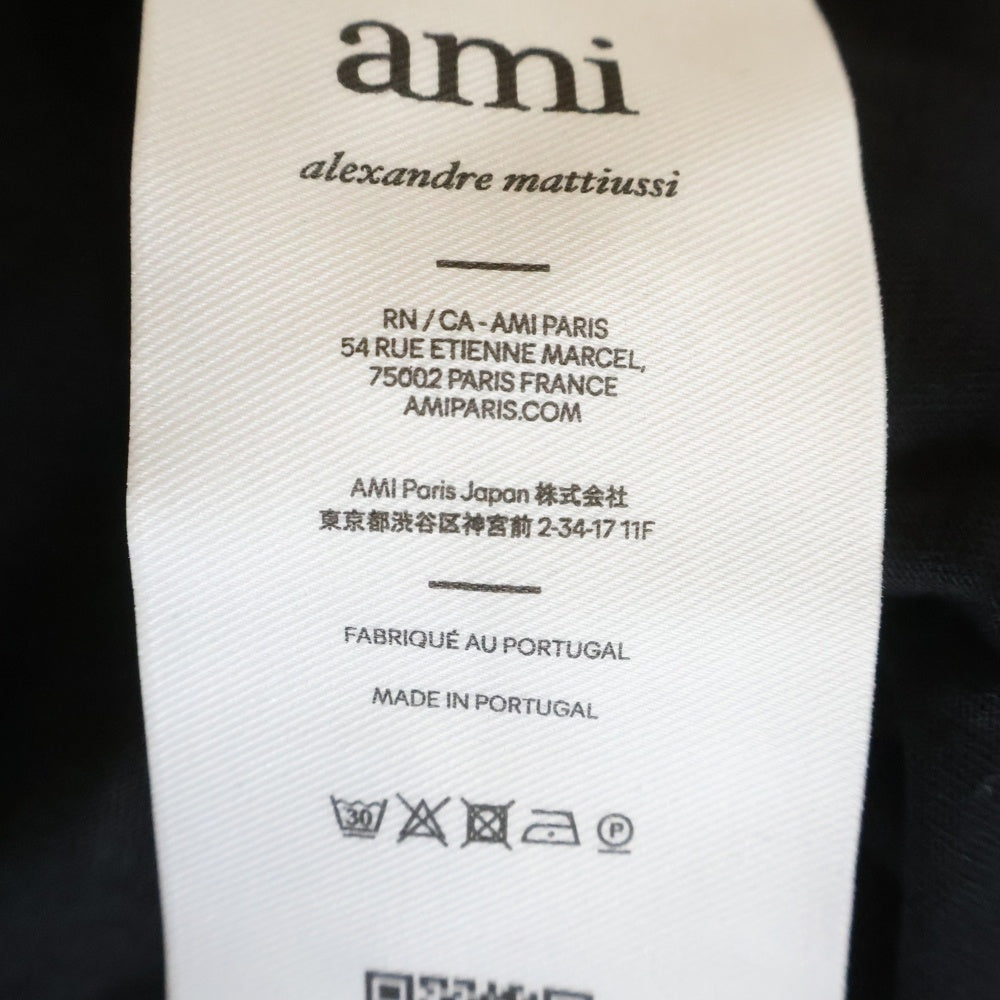 ami paris(アミパリス) ロゴプリント 半袖Tシャツ カットソー ブラック BFUTS035.724
