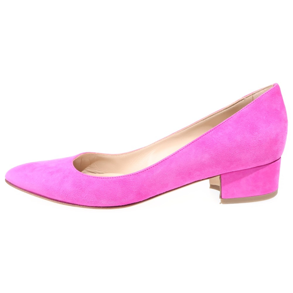 MANOLO BLAHNIK(マノロブラニク) スエード ポインテッドトゥ ヒール パンプス ピンク レディース 665-32WLSTSUE030