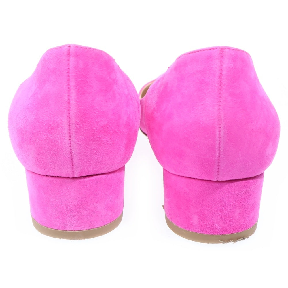 MANOLO BLAHNIK(マノロブラニク) スエード ポインテッドトゥ ヒール パンプス ピンク レディース 665-32WLSTSUE030