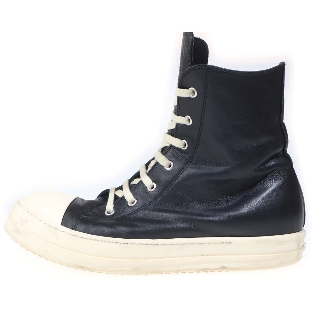Rick Owens(リックオウエンス) RAMONES ラモーンズ サイドジップレザーハイカットスニーカー シューズ ブラック