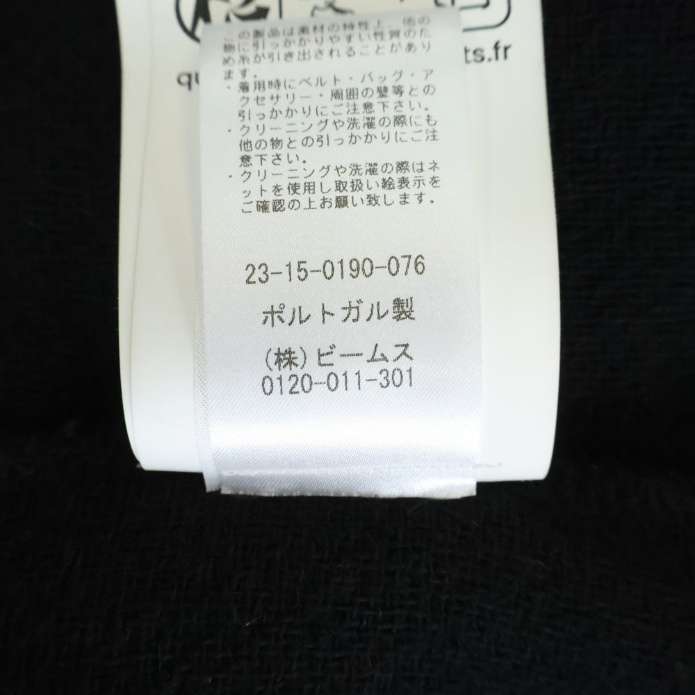 OUR LEGACY(アワーレガシー) FULL ZIP HOOD アルパカ混 フルジップ ジップアップニットパーカー フーディー ブラック M4243FBH