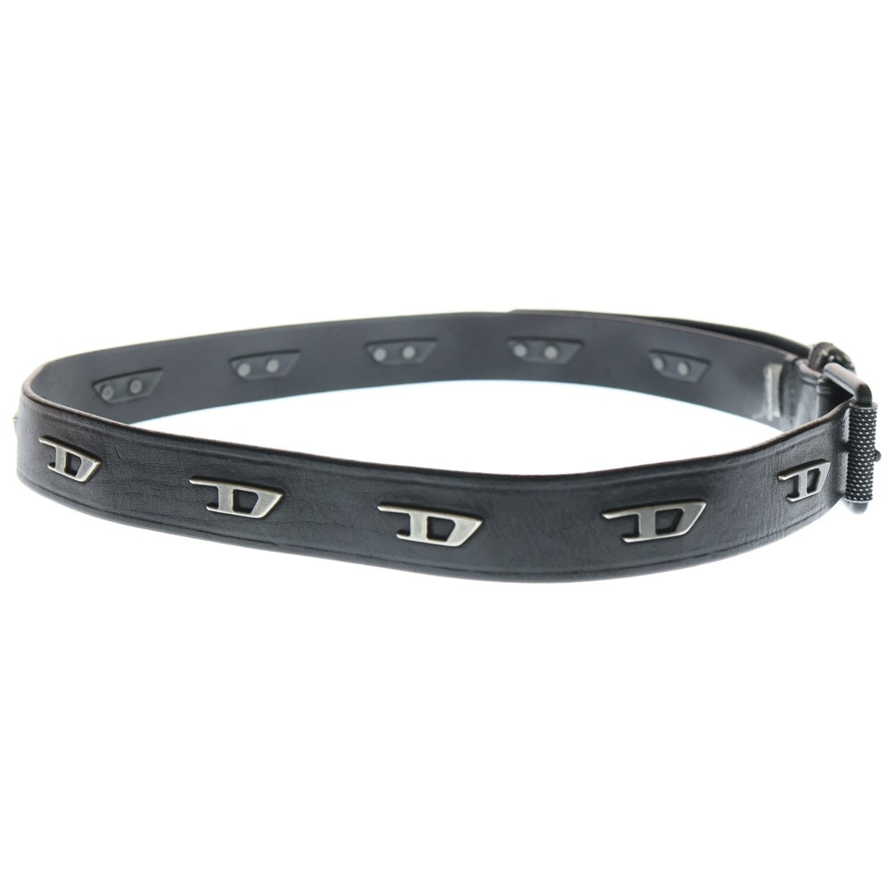 DIESEL(ディーゼル) B-Davis B-デイビス Dロゴパーツ カウレザー ベルト ブラック