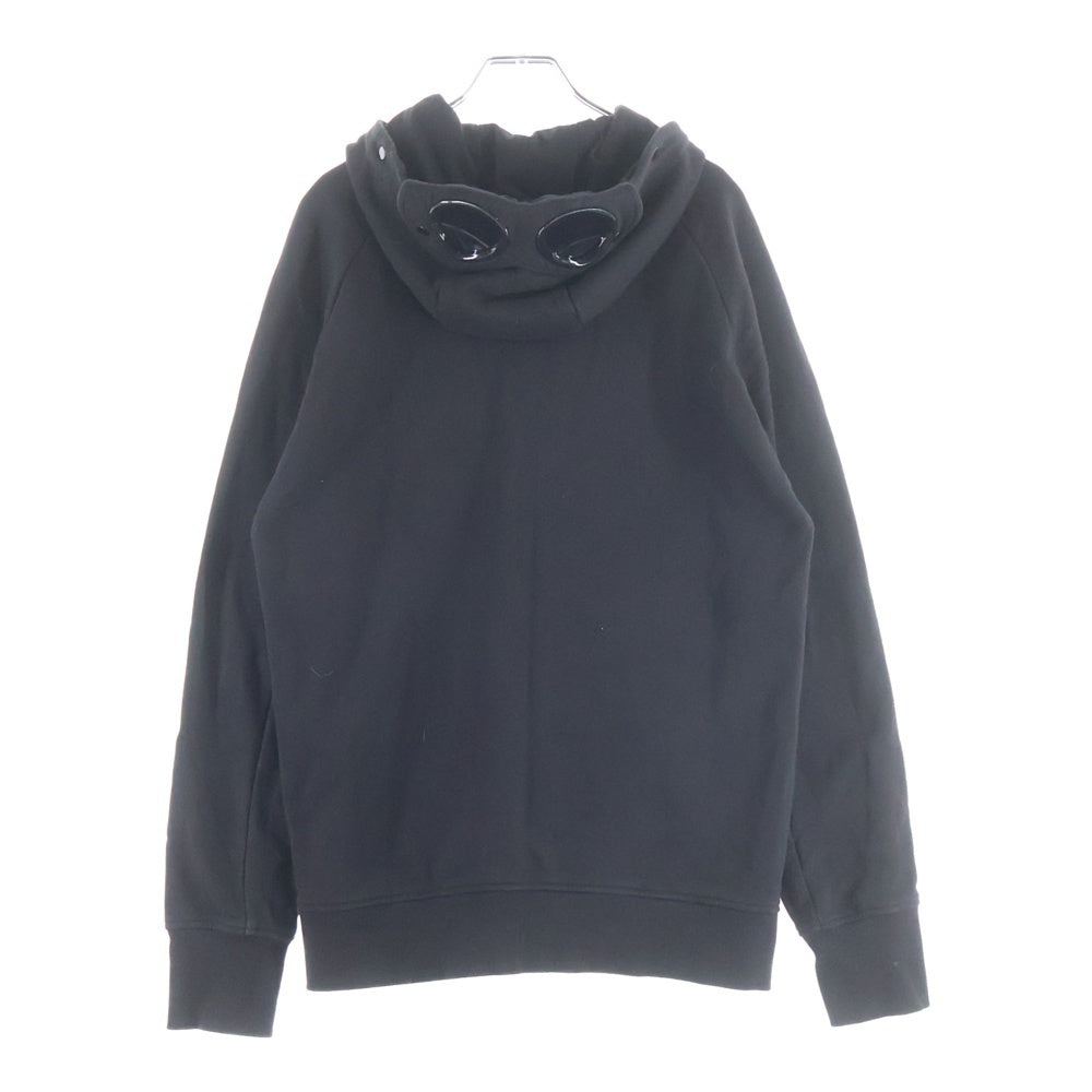 C.P. Company(シーピーカンパニー) DIAGONAL RAISED FLEECE GOGGLE SWEATSHIRT ダイアゴナル レイズド フリース ゴーグル ジップアップ スウェットパーカー フーディー ブラック RCCMSS715A