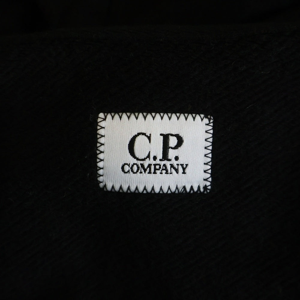 C.P. Company(シーピーカンパニー) DIAGONAL RAISED FLEECE GOGGLE SWEATSHIRT ダイアゴナル レイズド フリース ゴーグル ジップアップ スウェットパーカー フーディー ブラック RCCMSS715A