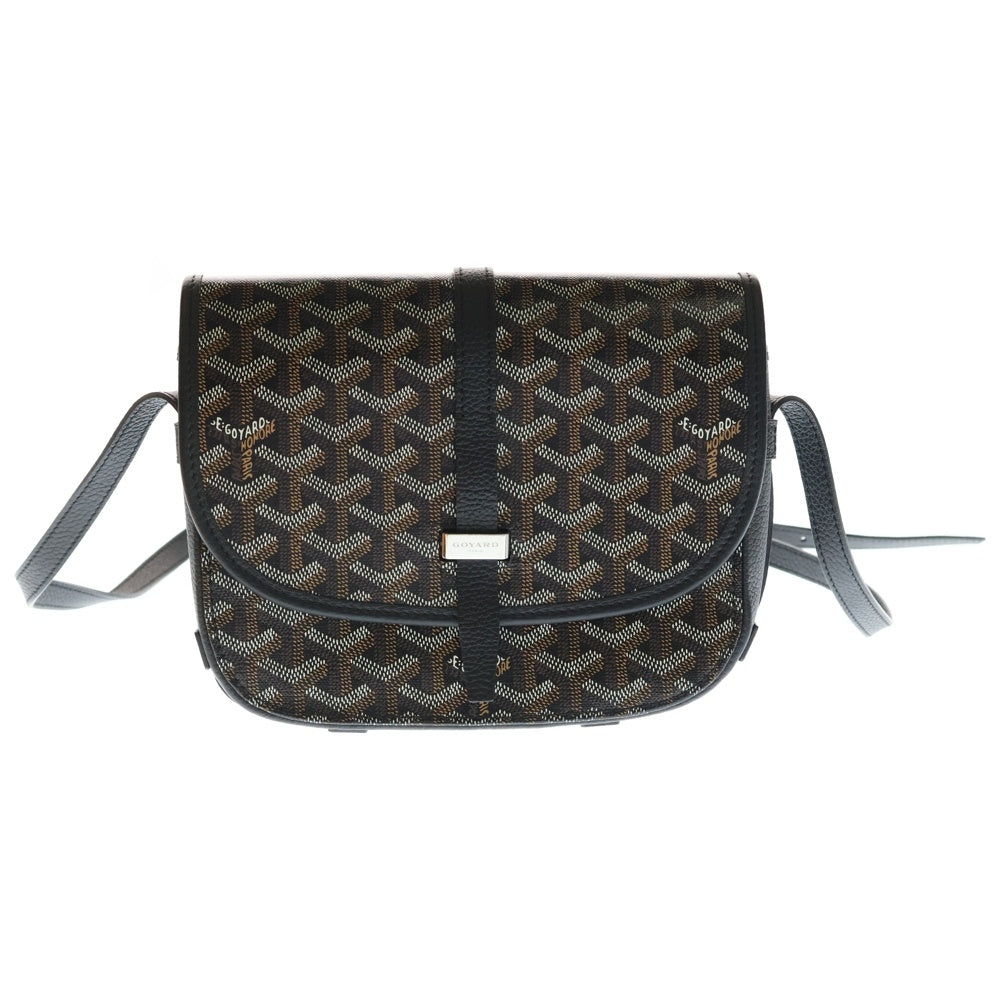 GOYARD(ゴヤール) Belvedere PM ベルヴェデーレPM レザーショルダーバッグ ブラック レディース