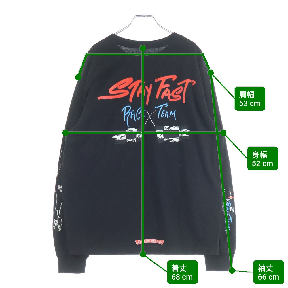 CHROME HEARTS(クロムハーツ) MATTY BOY PPO STAY FAST RACE TEAM L/S T-SHIRT マッティボーイ 長袖Tシャツ ロンT ブラック