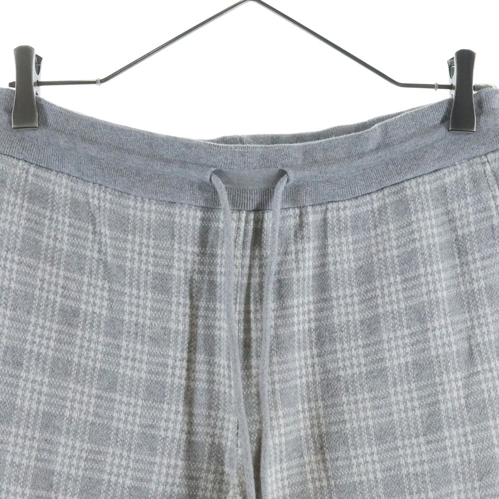 THOM BROWNE(トムブラウン) Check Sweatpants チェックスウェットパンツ グレー MJQ133A-07993055