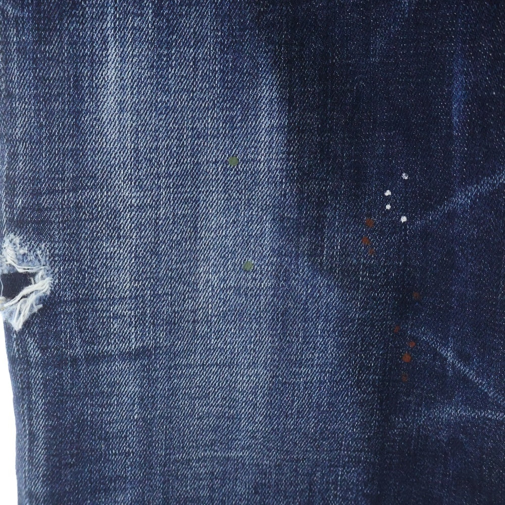 DSQUARED2(ディースクエアード) Cool Guy Jean クール ガイ レザーストライプデザイン デニムパンツ インディゴ S74LB0726 S30664