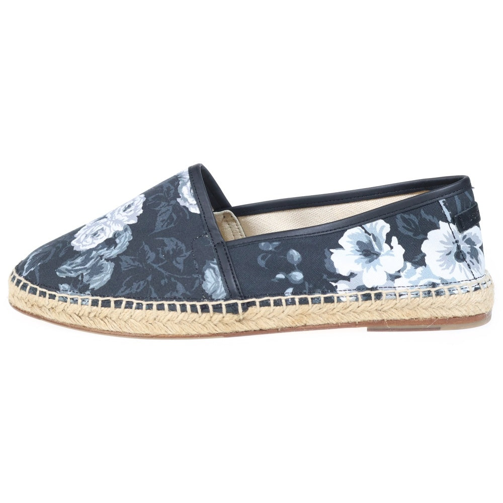 DOLCE & GABBANA(ドルチェアンドガッバーナ) ESPADRILLAS エスパドリーユ キャンバス ローズデザイン スリッポン 靴 スニーカー ブラック A50023 AR266 8Q838