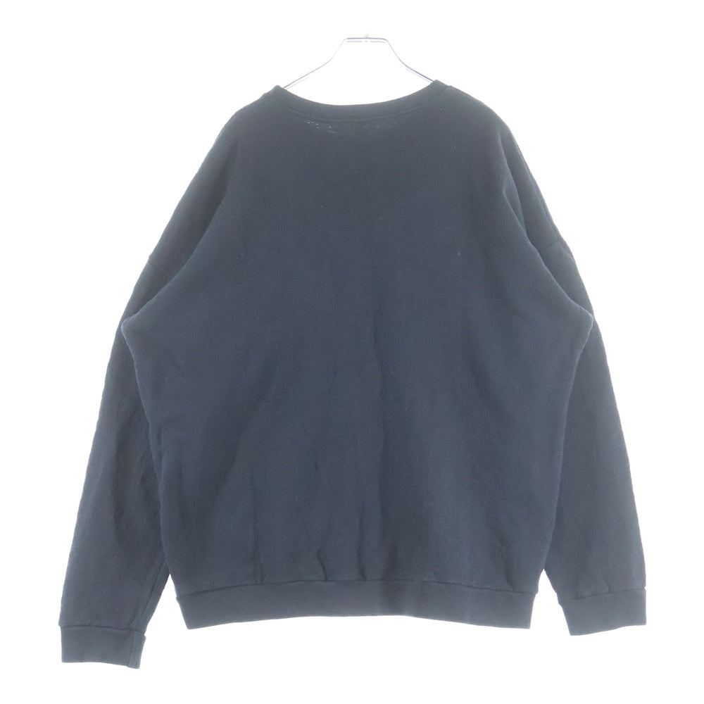 CHROME HEARTS(クロムハーツ) Y NOT Vertical Logo Embroidery CH Plus Sweat Shirt ワイノット ヴァーティカルロゴ刺繍 CHプラス総柄 スウェットシャツ ブラック
