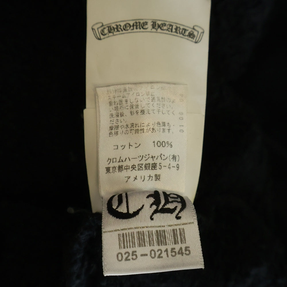 CHROME HEARTS(クロムハーツ) Y NOT Vertical Logo Embroidery CH Plus Sweat Shirt ワイノット ヴァーティカルロゴ刺繍 CHプラス総柄 スウェットシャツ ブラック