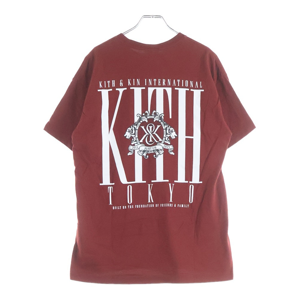 KITH(キス) Tokyo Shop Pocket Tee 東京限定 半袖Tシャツ バーガンディ