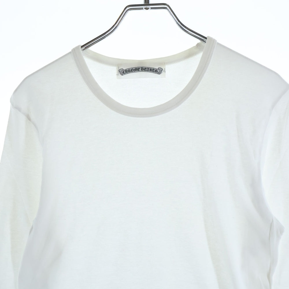 CHROME HEARTS(クロムハーツ) グンゼ コットン 長袖 無地 Tシャツ カットソー ホワイト
