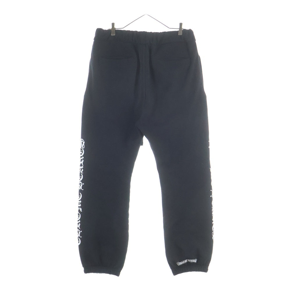 CHROME HEARTS(クロムハーツ) SWTSHRT PANTS フロントスクロールラベル サイドロゴ プリント スウェットパンツ ブラック