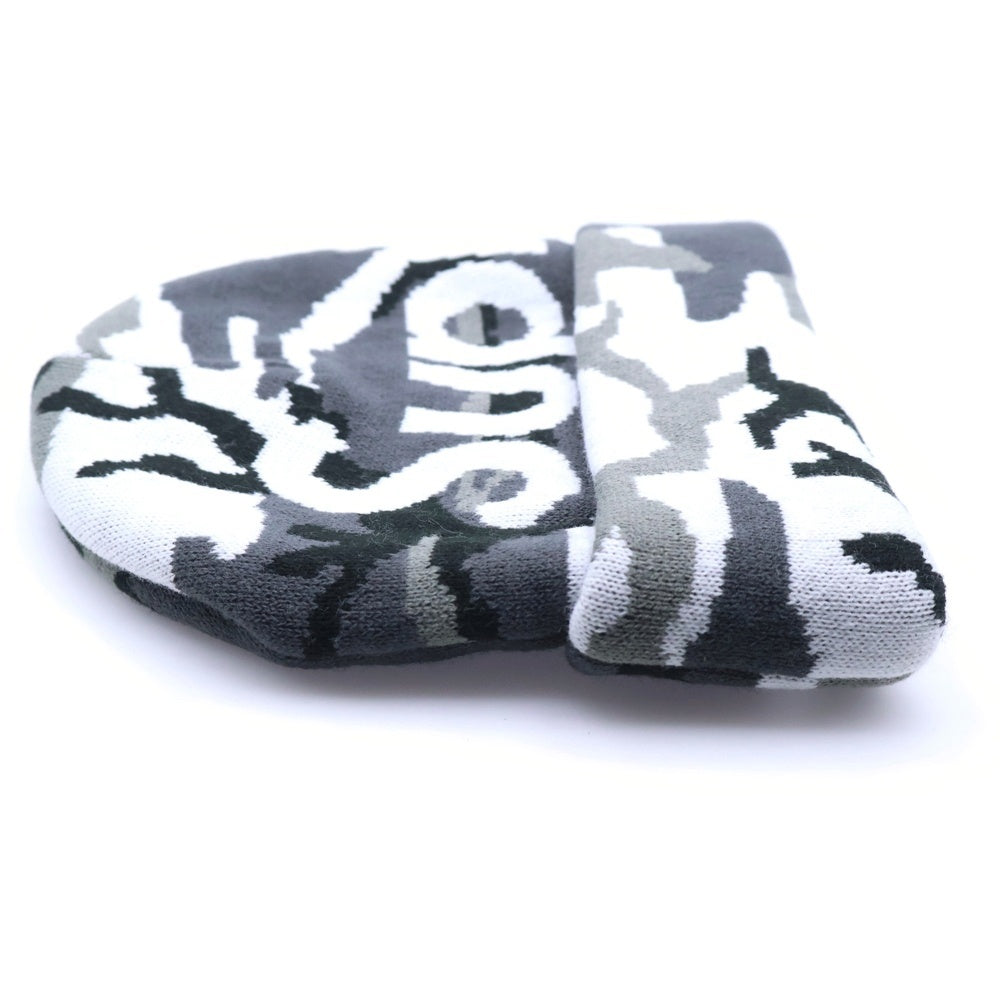 SUPREME(シュプリーム) 25AW Camo Big Logo Beanie カモフラージュ ビッグロゴビーニー ニット帽 グレー