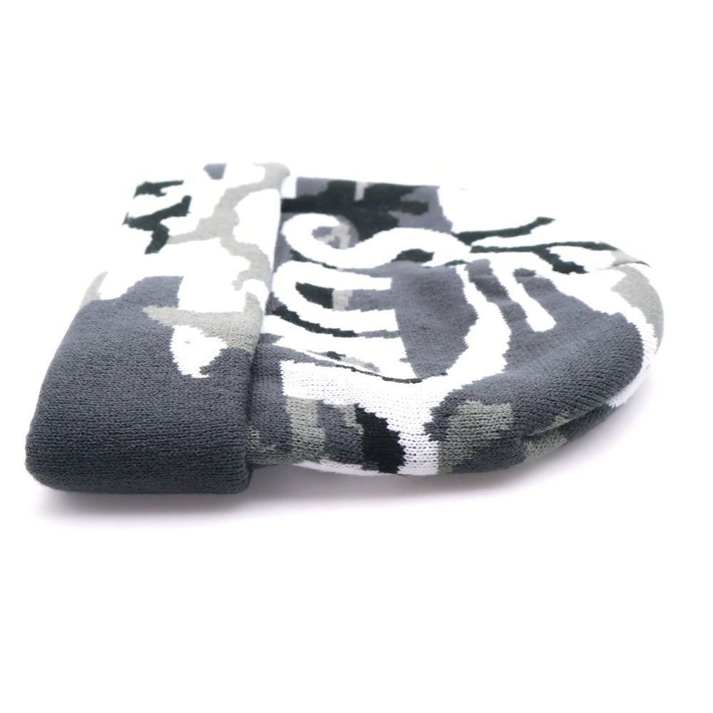 SUPREME(シュプリーム) 25AW Camo Big Logo Beanie カモフラージュ ビッグロゴビーニー ニット帽 グレー
