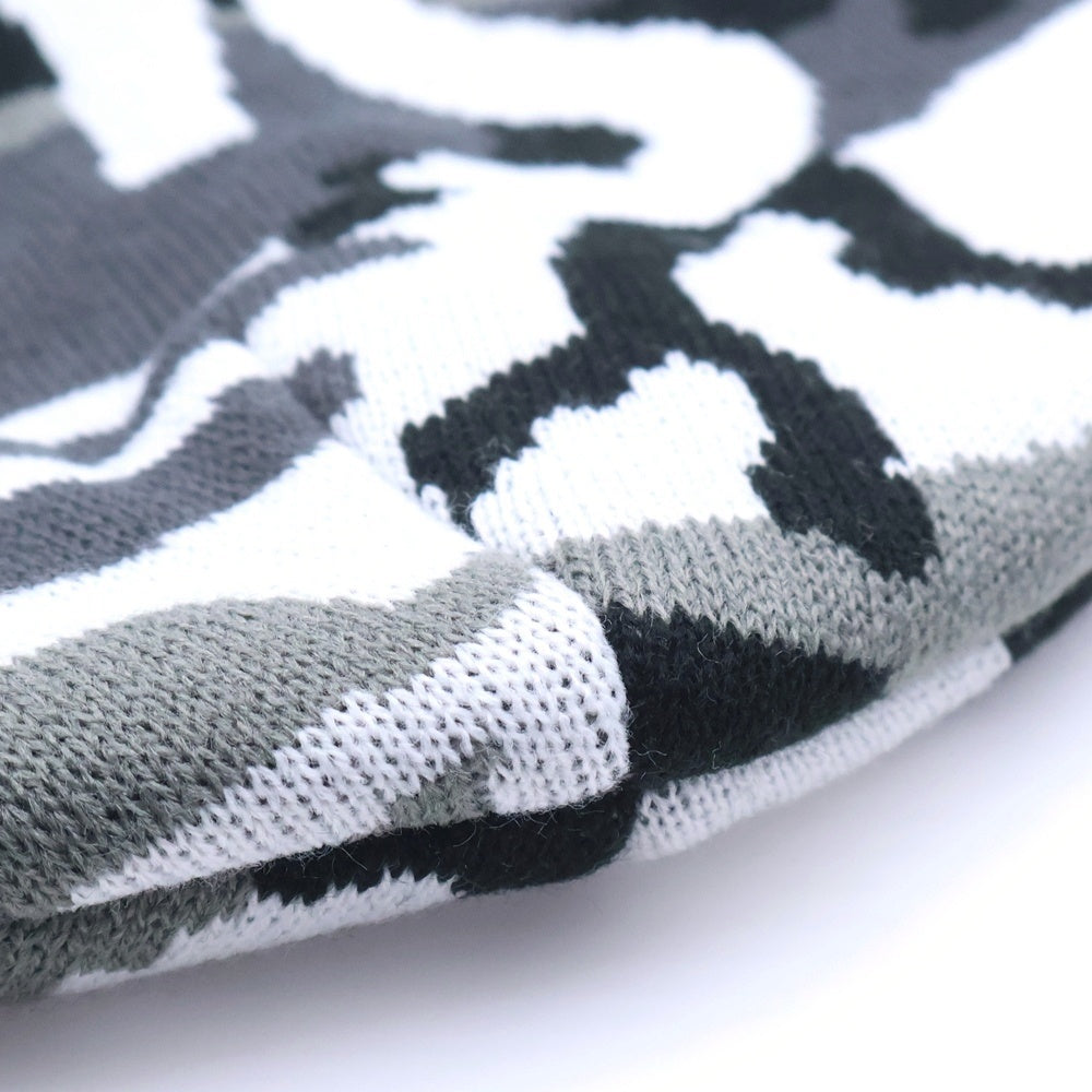 SUPREME(シュプリーム) 25AW Camo Big Logo Beanie カモフラージュ ビッグロゴビーニー ニット帽 グレー