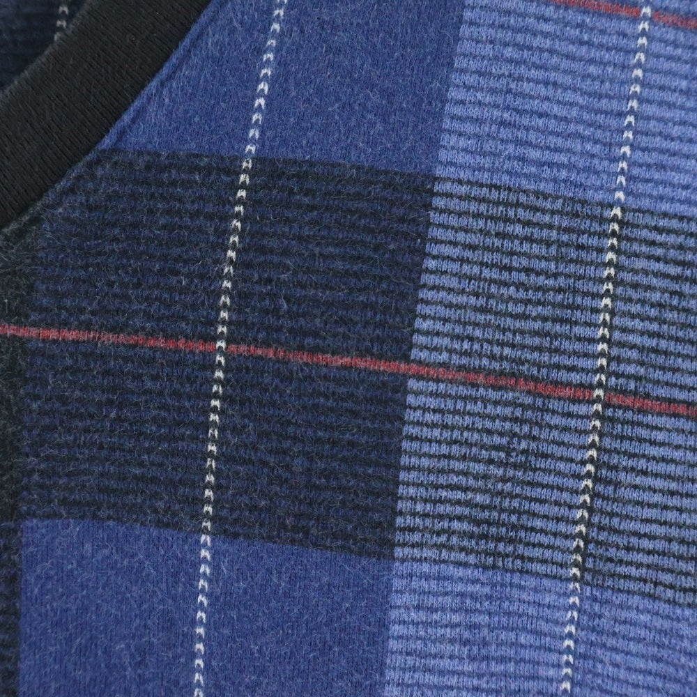 Polo GOLF Ralph Lauren(ポロゴルフラルフローレン) 90S Check Vest ロゴ刺繍 チェックベスト ブルー