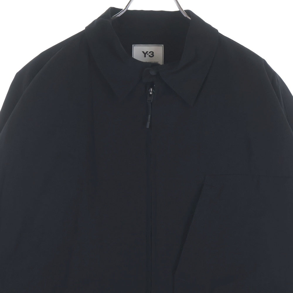 Y-3(ワイスリー) CLASSIC LIGHT RIPSTOP OVERSHIRT クラシックライト リップストップ オーバーシャツ 長袖シャツ ブラック GV4224