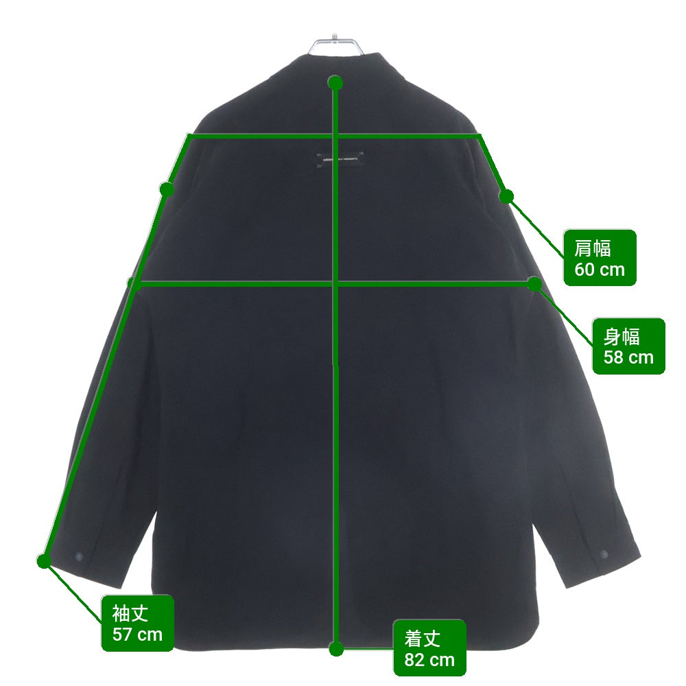 Y-3(ワイスリー) CLASSIC LIGHT RIPSTOP OVERSHIRT クラシックライト リップストップ オーバーシャツ 長袖シャツ ブラック GV4224