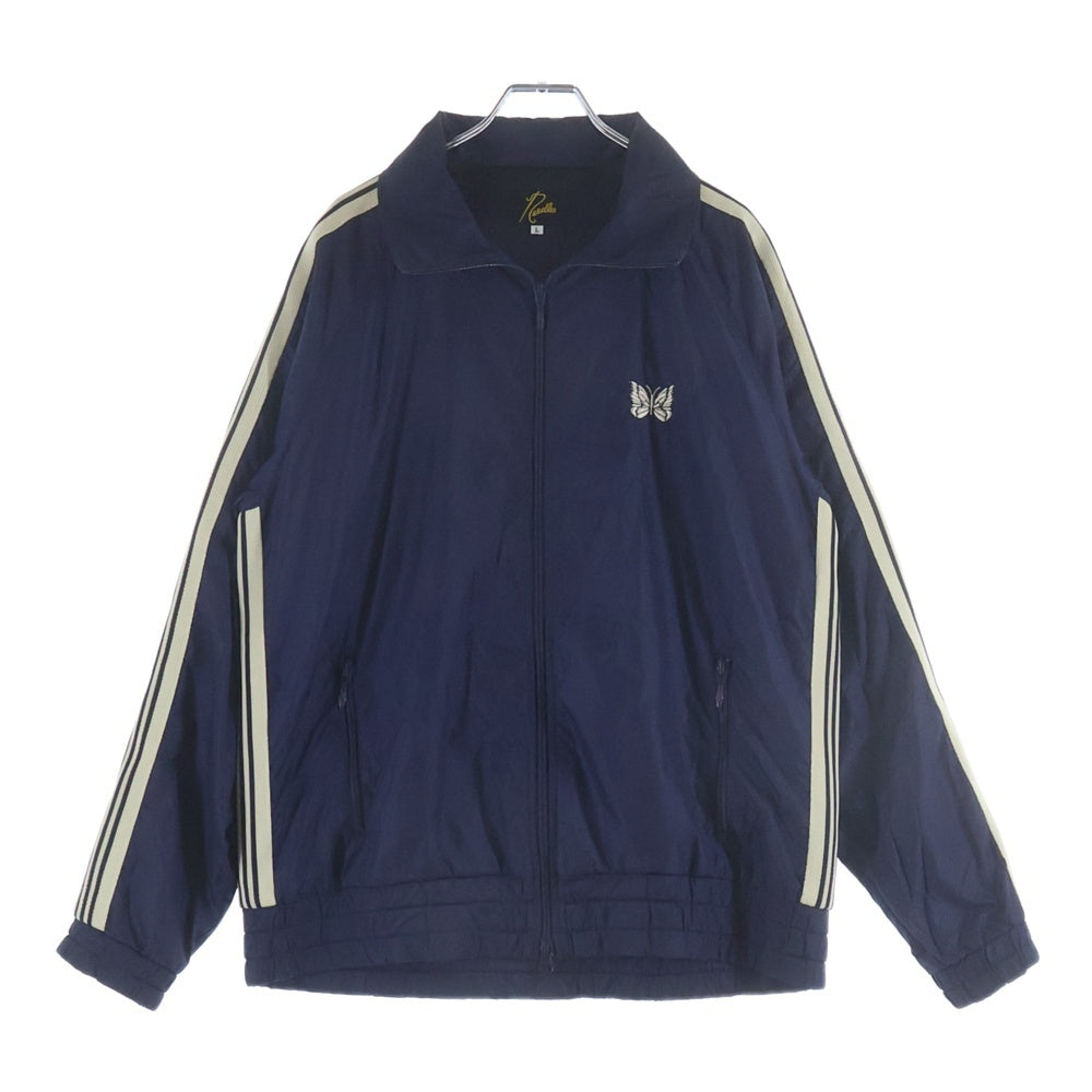 Needles(ニードルス) 25AW LHP別注 NYLON TRACK JACKET ロゴ刺繍 ナイロントラックジャケット ネイビー QV1599
