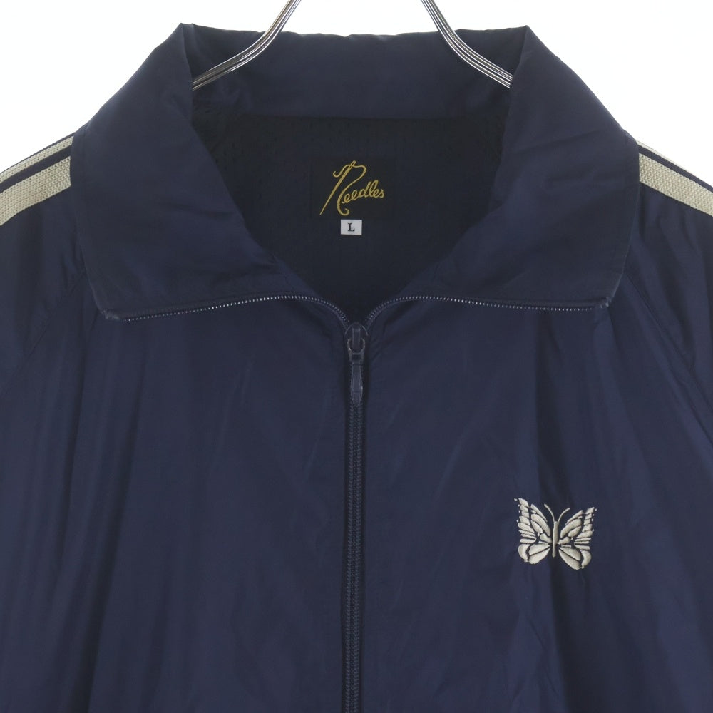 Needles(ニードルス) 25AW LHP別注 NYLON TRACK JACKET ロゴ刺繍 ナイロントラックジャケット ネイビー QV1599