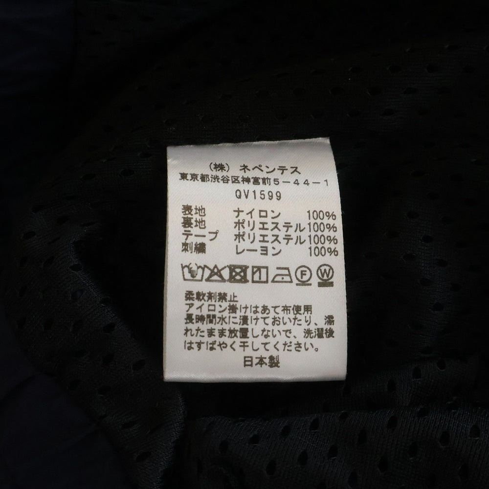 Needles(ニードルス) 25AW LHP別注 NYLON TRACK JACKET ロゴ刺繍 ナイロントラックジャケット ネイビー QV1599