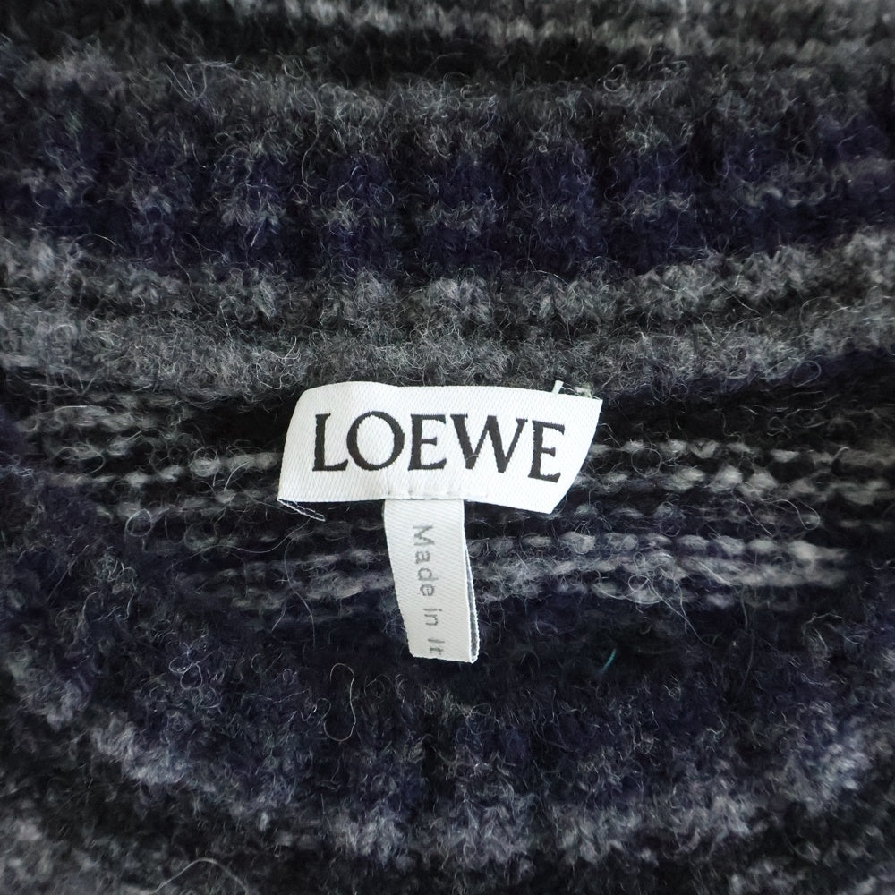 LOEWE(ロエベ) 24AW Jacquard Design Sweater ジャカード デザイン ニットセーター グレー