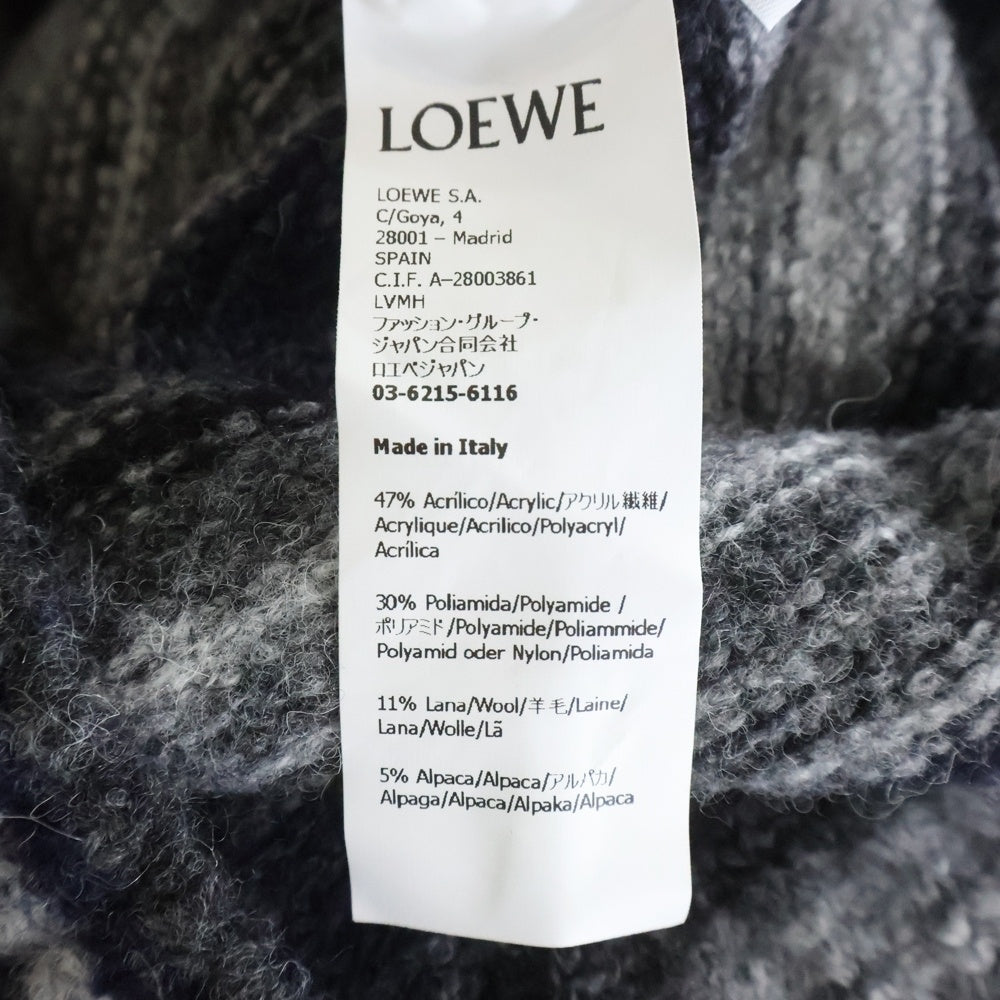 LOEWE(ロエベ) 24AW Jacquard Design Sweater ジャカード デザイン ニットセーター グレー