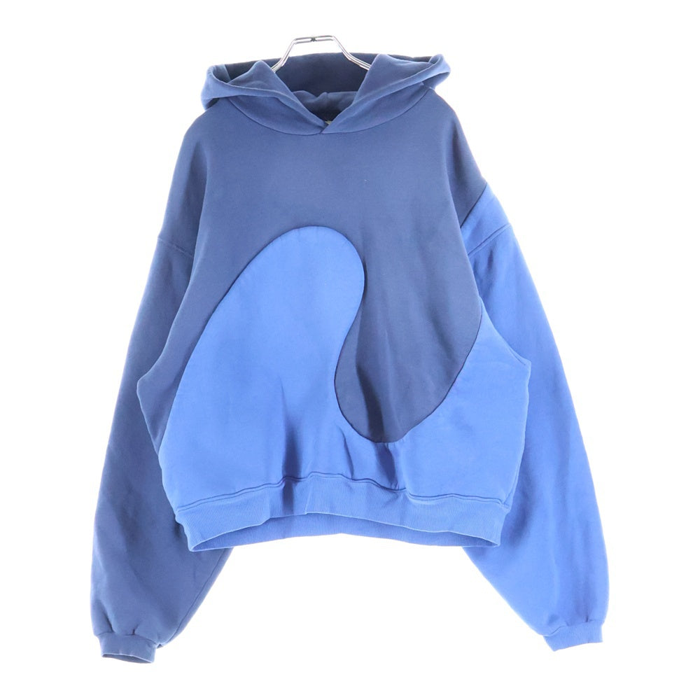 ERL(イーアールエル) SWIRL HOODIE プルオーバースウェットパーカー ブルー ERL09