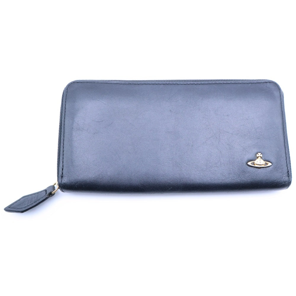 Vivienne Westwood(ヴィヴィアンウエストウッド) Orb Wallet オーブ ラウンドファスナー ジッピーウォレット 長財布 ブラック 3118M121