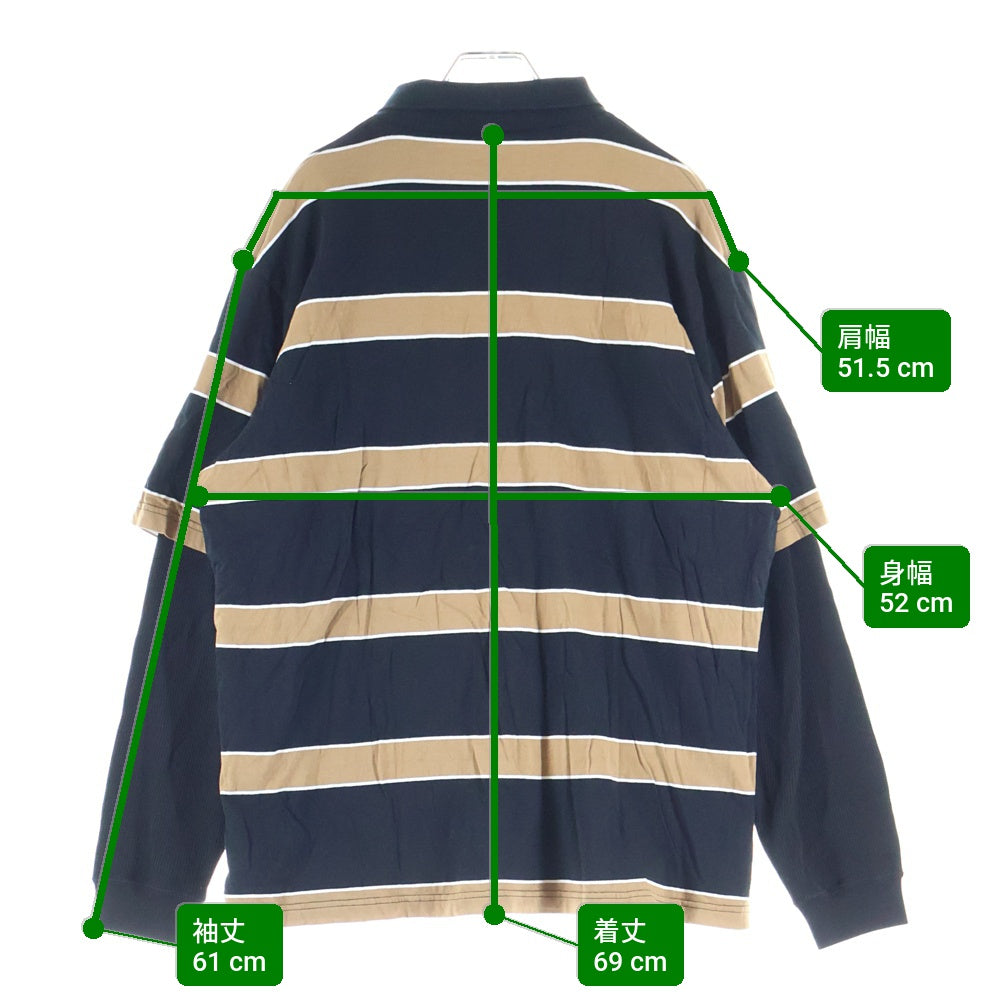 SUPREME(シュプリーム) 24AW Dickies Thermal Polo ディッキーズ サーマルレイヤード 長袖ポロシャツ ブラック