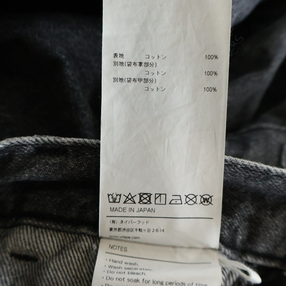 WTAPS(ダブルタップス) 24SS TROUSERS DENIM トラウザーズデニムカーゴパンツ グレー 241WVDT-PTM04