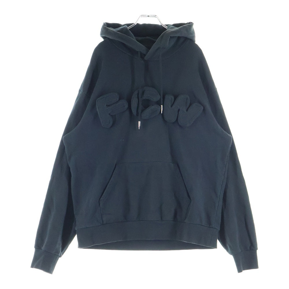 Feng Chen Wang(フェン チェン ワン) 3D FCW HOODIE フロントロゴ プルオーバースウェットパーカー フーディ ブラック FF12HOO410B
