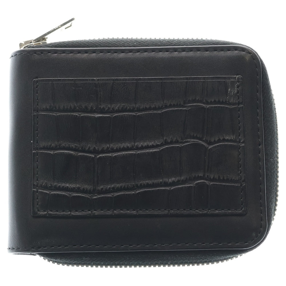 ALEXANDER WANG(アレキサンダーワン) クロコ型押し ジッピーウォレット 財布 ブラック