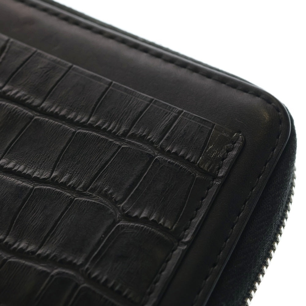 ALEXANDER WANG(アレキサンダーワン) クロコ型押し ジッピーウォレット 財布 ブラック
