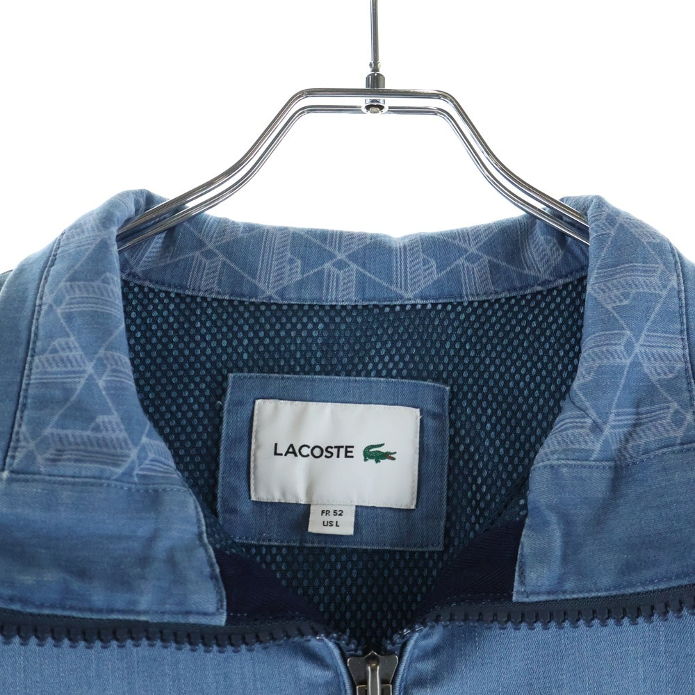 LACOSTE(ラコステ) ロゴワッペン ストレッチデニムトラックジャケット インディゴ BH008J