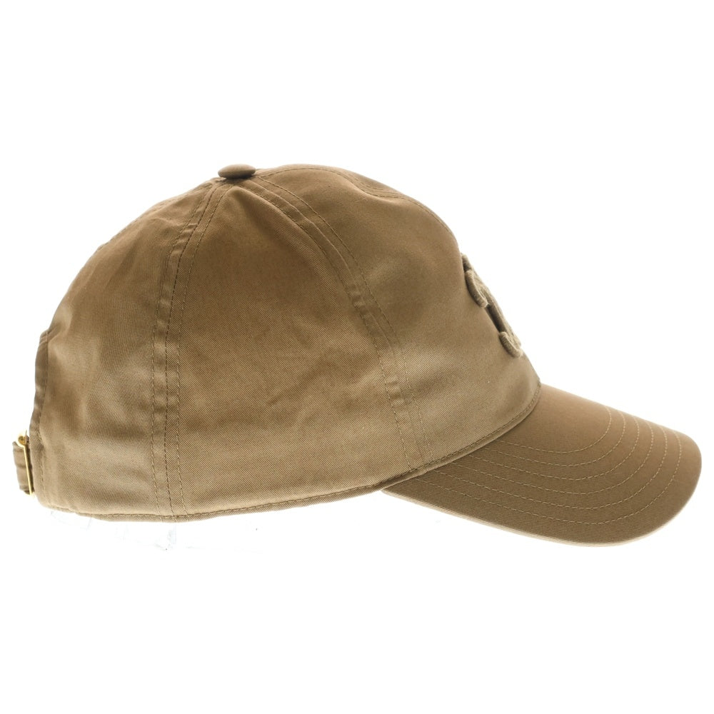 CELINE(セリーヌ) Triomphe baseball cap トリオンフ ワッペンロゴ コットン ベースボールキャップ 帽子 ブラウン 2AUT6969P