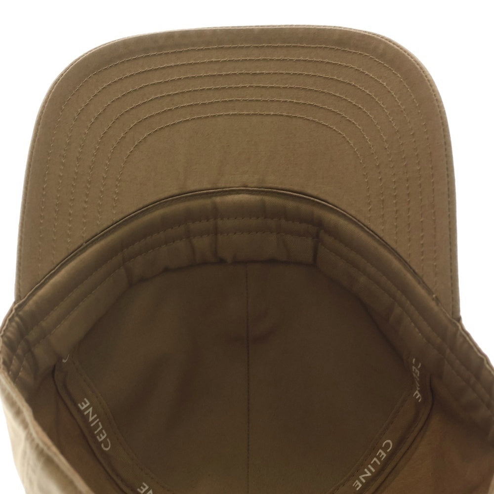 CELINE(セリーヌ) Triomphe baseball cap トリオンフ ワッペンロゴ コットン ベースボールキャップ 帽子 ブラウン 2AUT6969P