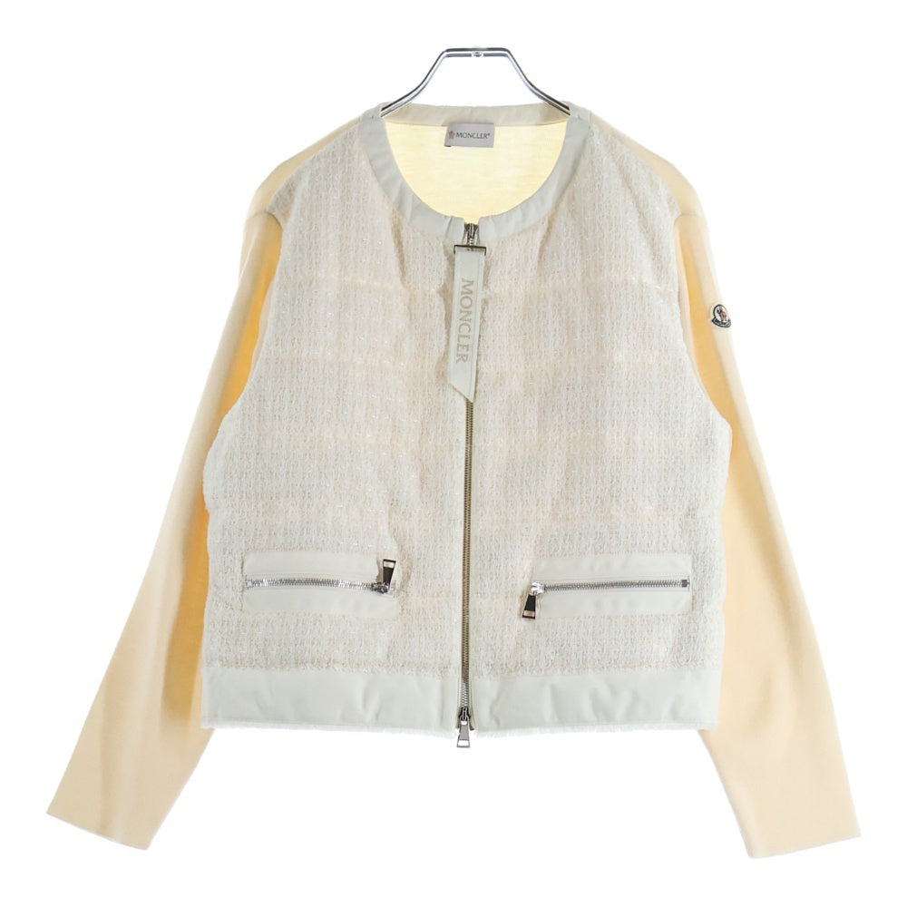 MONCLER(モンクレール) 23SS CARDIGAN TRICOT ツイード カーディガン ジャケット レディース アイボリー I10939B00015