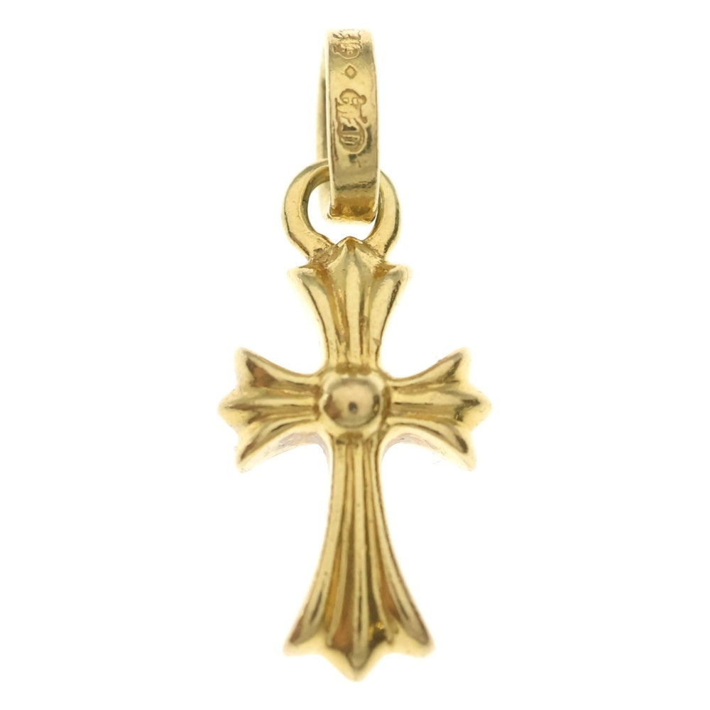 CHROME HEARTS(クロムハーツ) 22K CRS BBYFAT P SAP P ベイビーファット PAVEピンクサファイアチャームゴールドネックレストップ