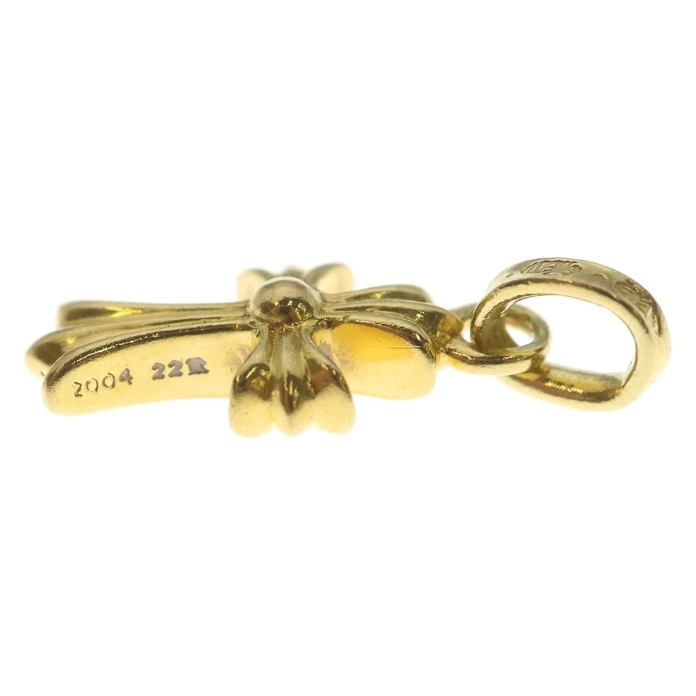 CHROME HEARTS(クロムハーツ) 22K CRS BBYFAT P SAP P ベイビーファット PAVEピンクサファイアチャームゴールドネックレストップ