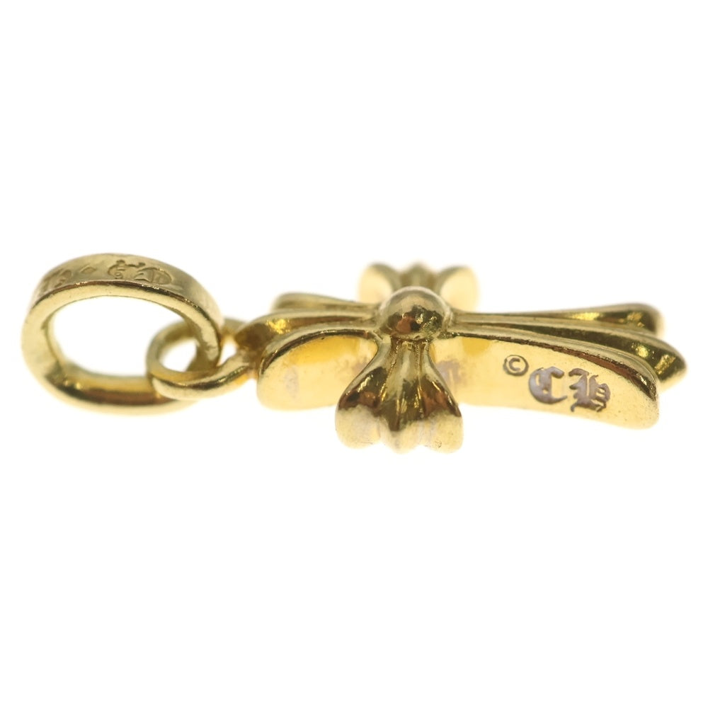 CHROME HEARTS(クロムハーツ) 22K CRS BBYFAT P SAP P ベイビーファット PAVEピンクサファイアチャームゴールドネックレストップ