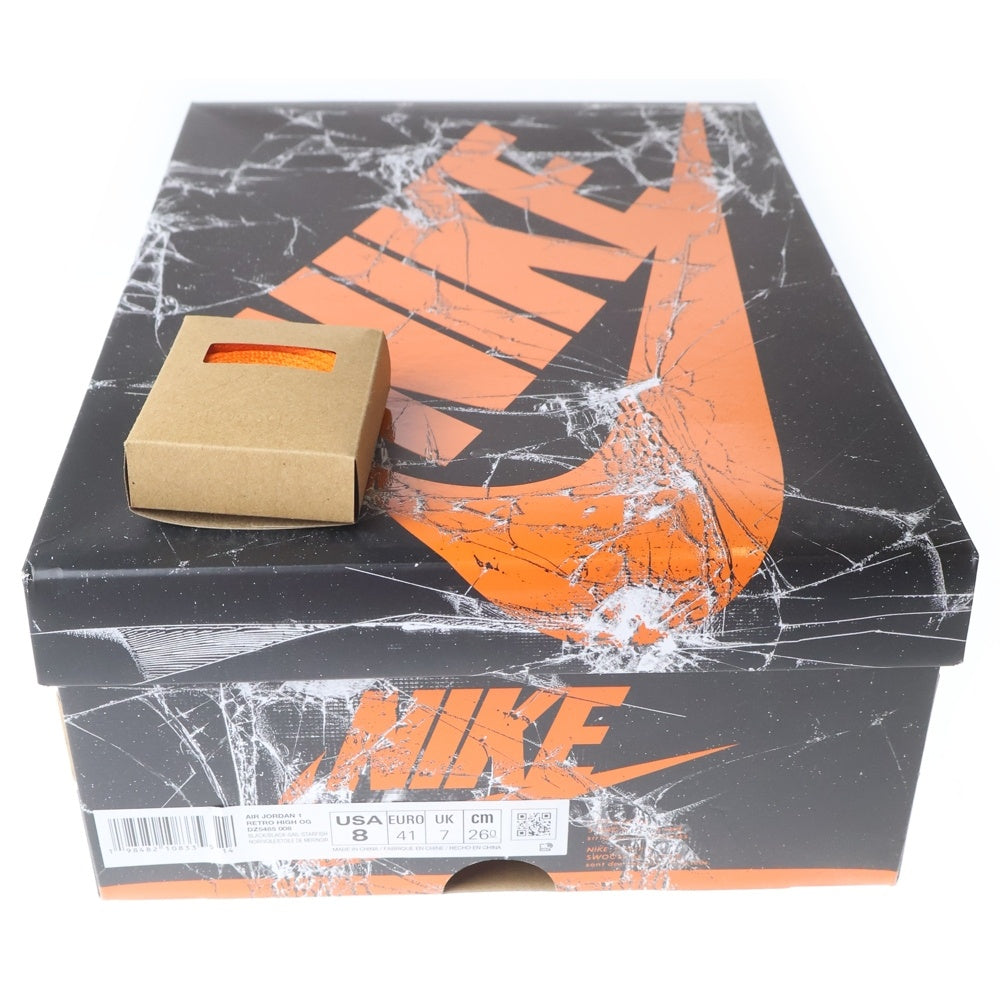 NIKE(ナイキ) AIR JORDAN 1 RETRO HIGH OG エアジョーダン 1 レトロ ハイ オリジナル ハイカットスニーカー オレンジ/ブラック US8/26.0cm DZ5485-008