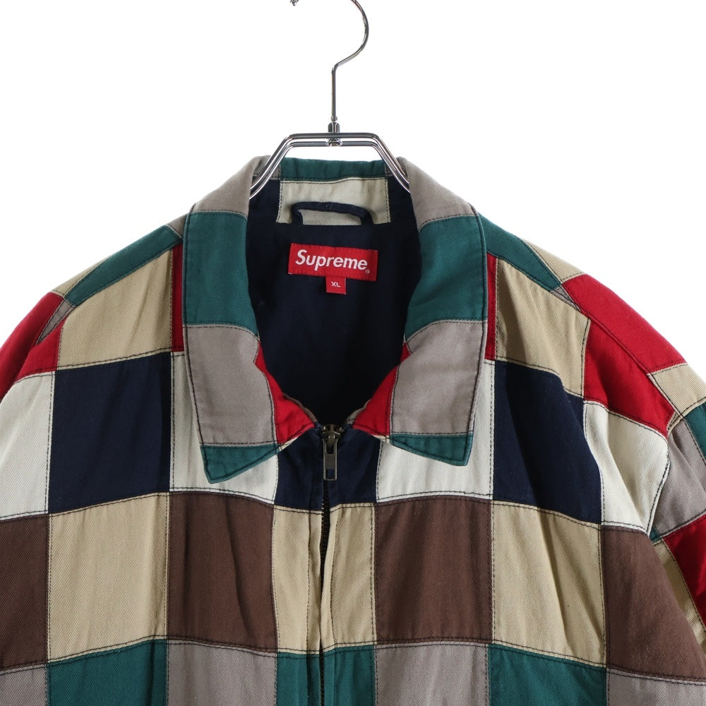 SUPREME(シュプリーム) 19SS Patchwork Harrington Jacket パッチワーク 切り替えデザイン ジップアップ ハリントンジャケット マルチ