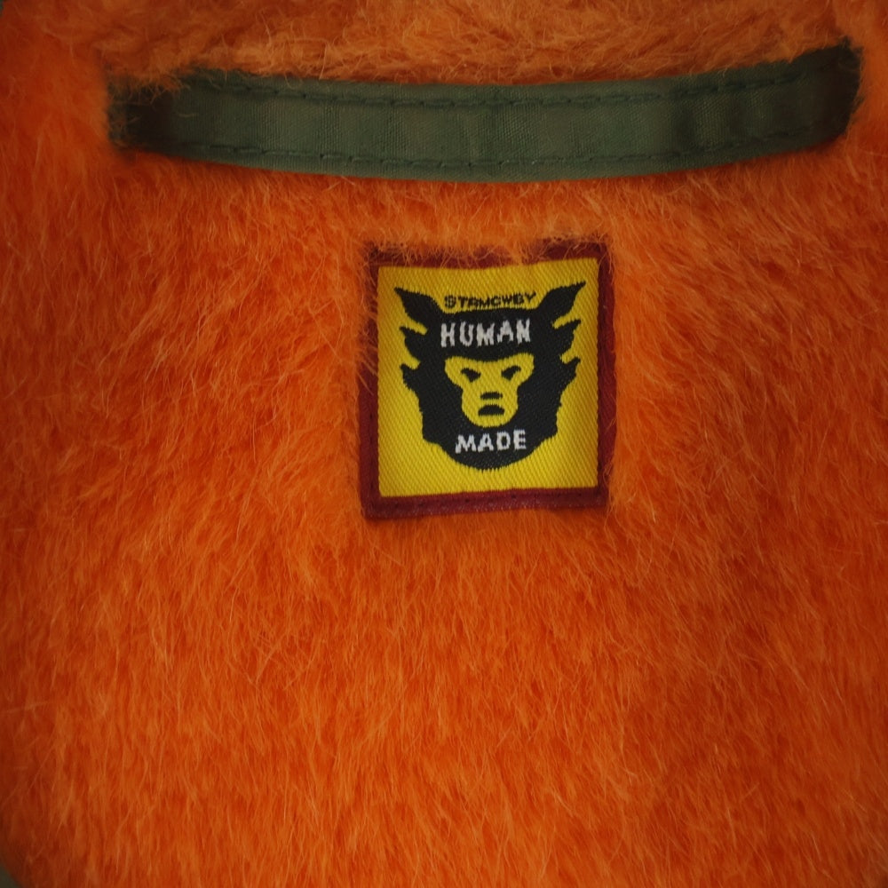 HUMAN MADE(ヒューマンメイド) Flight Jacket インナーボア シロクマバックプリント フライト ブルゾン ジャケット MA-1 グリーン