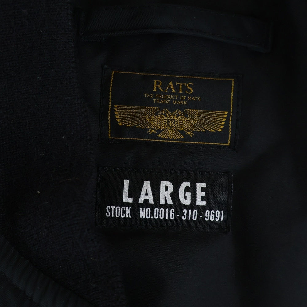 RATS(ラッツ) パッチ付き フライト ブルゾン ジャケット ブラック 19RJ-1106